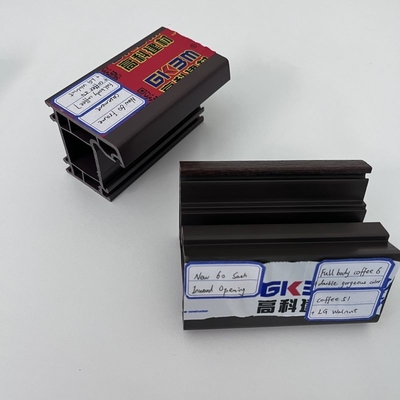 Gkbm New 60B Brown UPVC Window Profiles For Casement Windows
