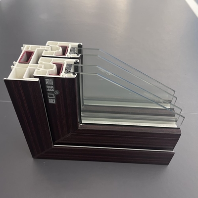 GKBM 105 সিরিজ ইউপিভিসি স্লাইডিং উইন্ডো প্রোফাইল সাদা কাঠামোগত উপাদান
